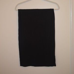 Black bodycon midi skirt